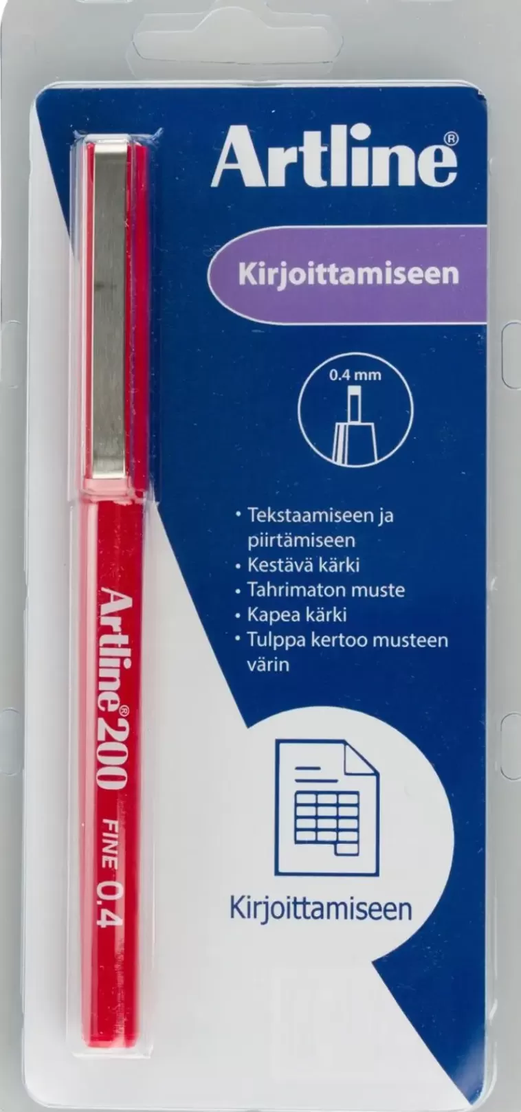 Artline Kuitukyna 200 0,4Mm Punainen Cheap