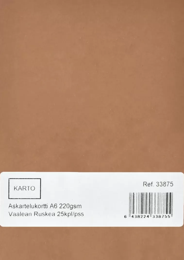 Karto Askartelukortti A6 220 Gsm Vaalean Ruskea 25 Kpl/Pss Fashion