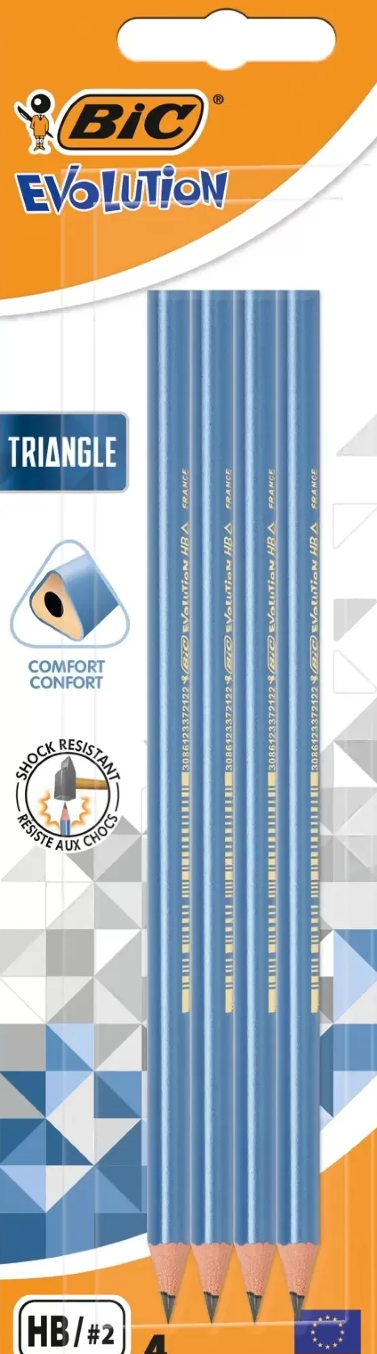 BiC Evolution Triangle Lyijykyna 4-Pack Discount