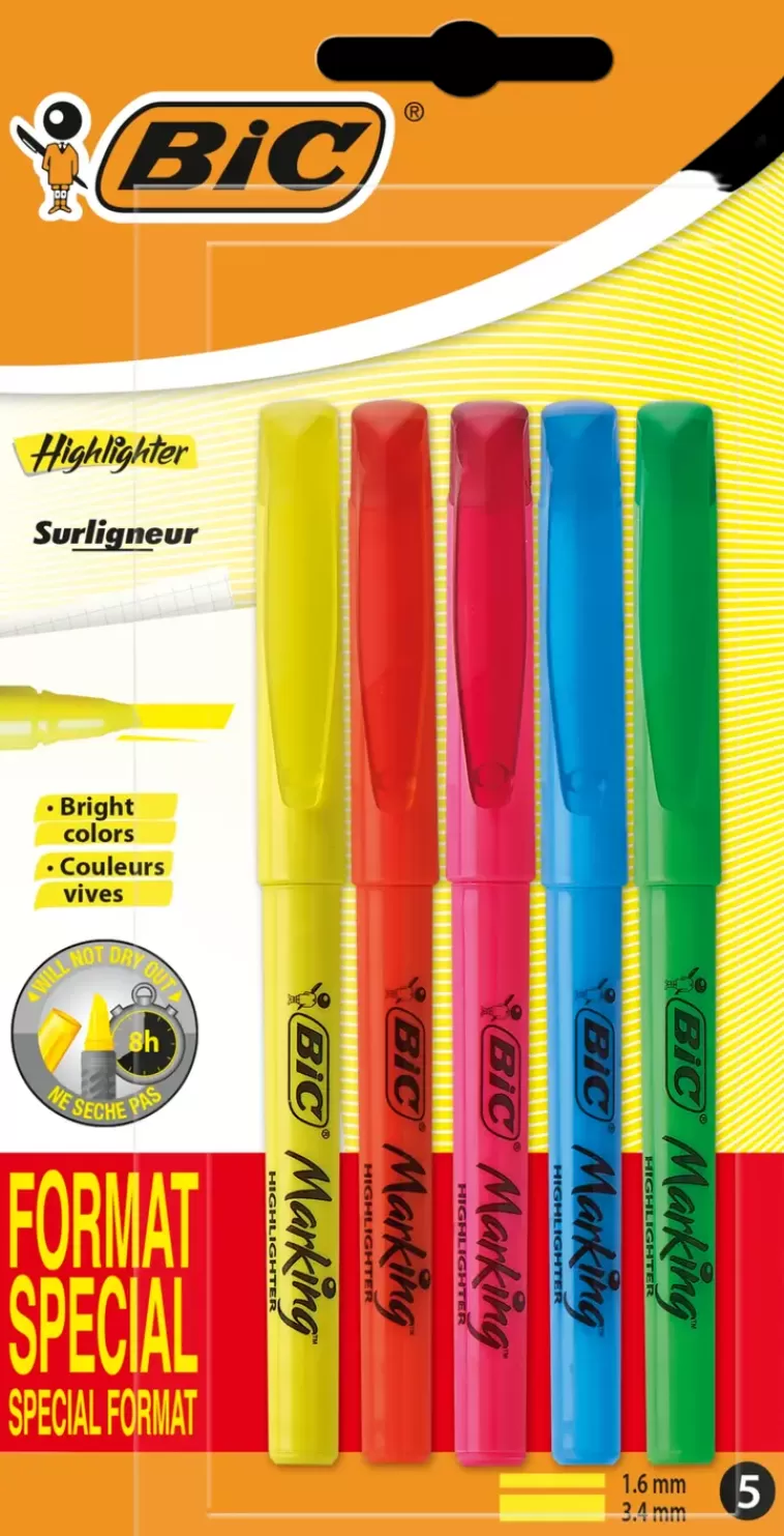 BiC Highlighter Varilajitelma 5Kpl Online