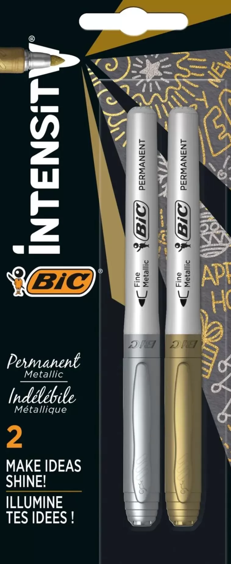 BiC Intensity Kulta-Hopeatussi 2Kpl Fashion