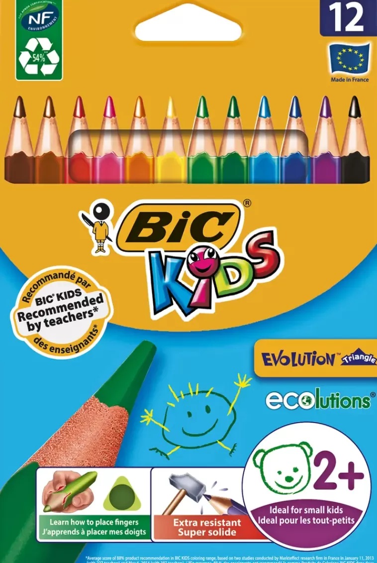 BiC Kids Kolmiovarikynat 12Kpl Fashion