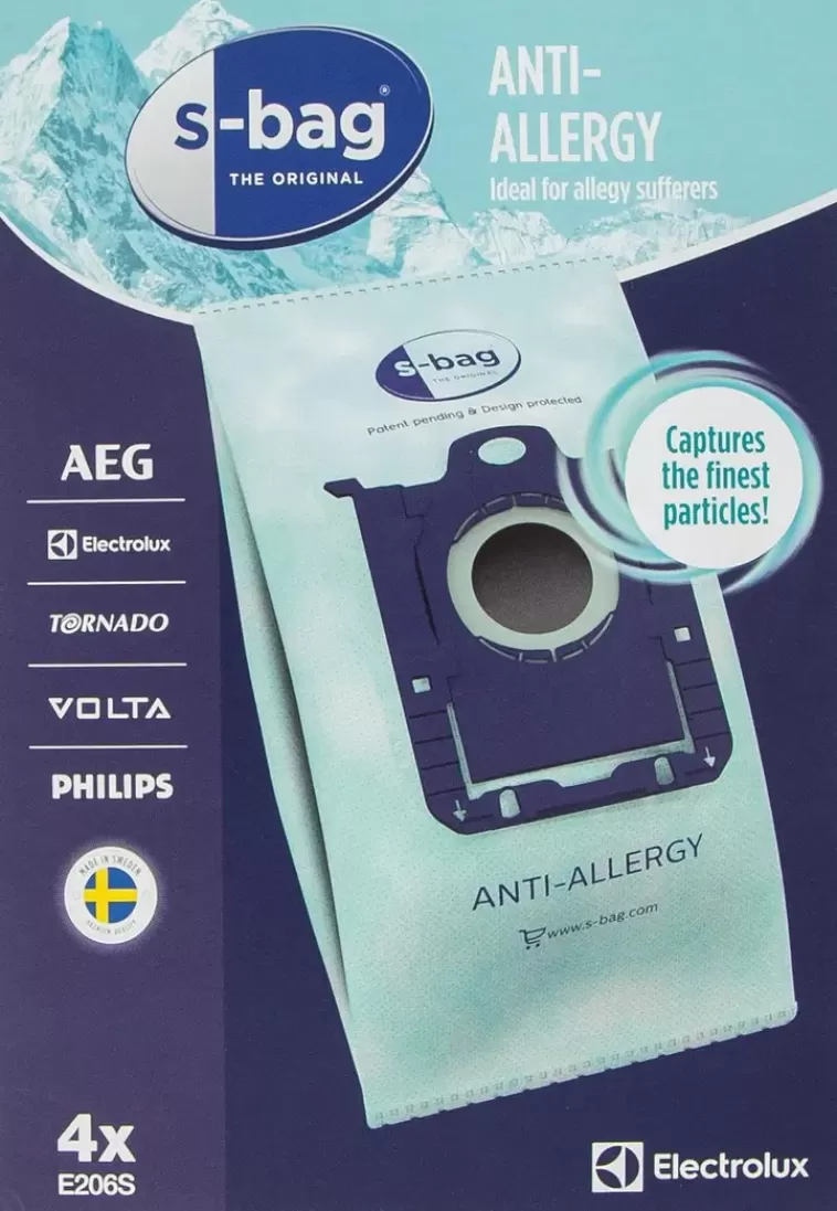 Electrolux Polypussi S-Bag Anti-Allergy E206S 4 Kpl New