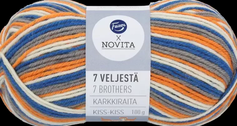 Novita Fazer X Neulelanka 7 Veljesta Karkkiraita Kiss Kiss New