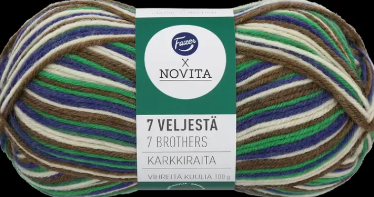 Novita Fazer X Neulelanka 7 Veljesta Karkkiraita Vihreita Kuulia Clearance