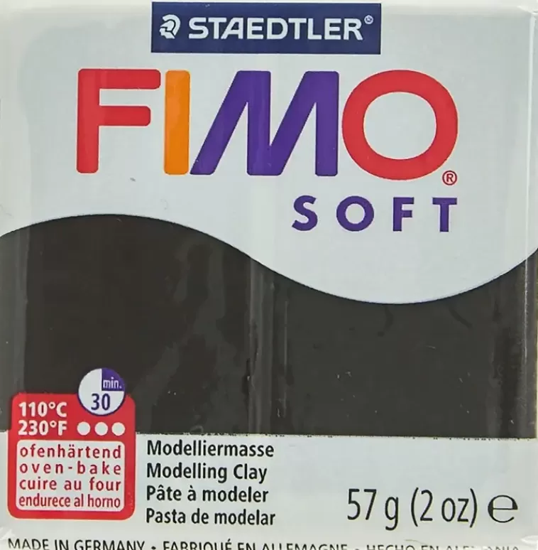 Fimo Soft Muovailumassa, Musta, 57G Discount