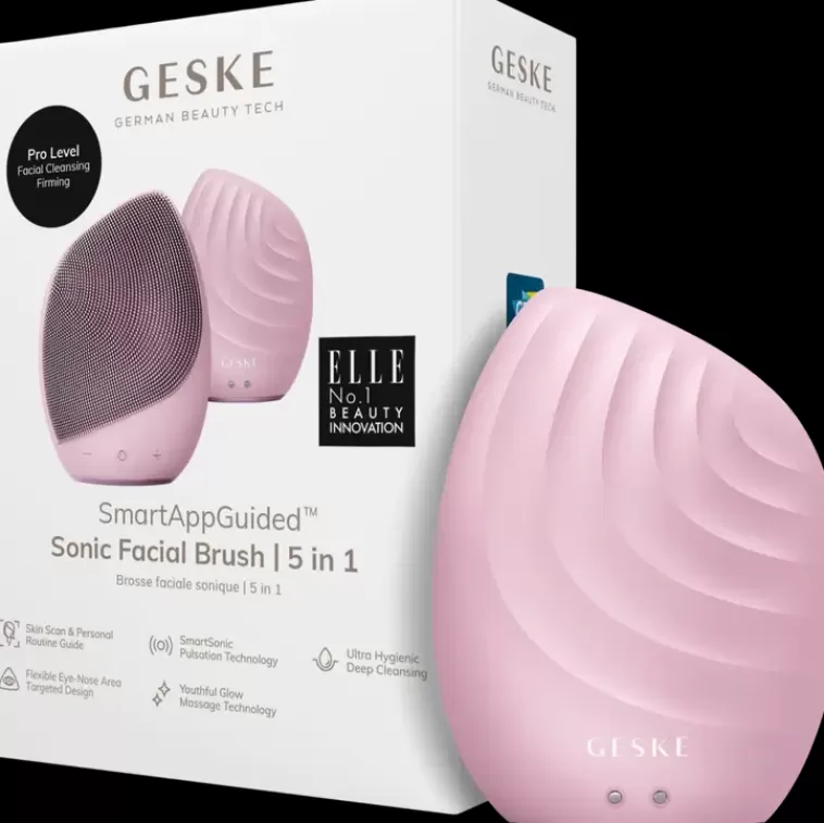 GESKE Sonic Facial Brush 5 In 1 Pink Kasvojen Puhdistusharja Discount