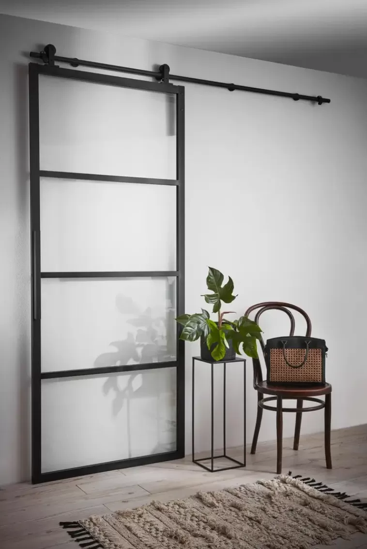 Habo Ovi Square 1000X2133X28 Musta /Lasi Flash Sale
