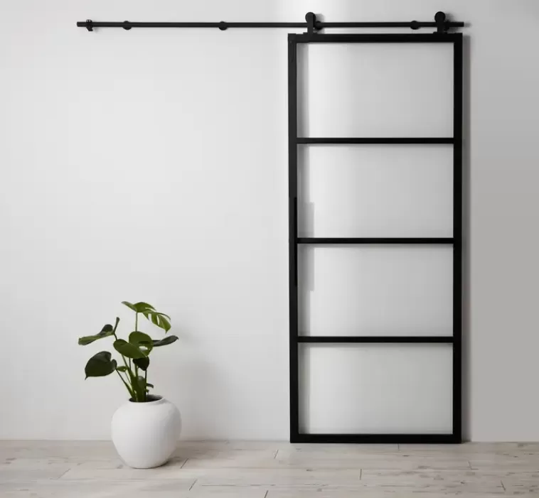Habo Ovi Square 900X2133X28 Musta /Lasi Discount