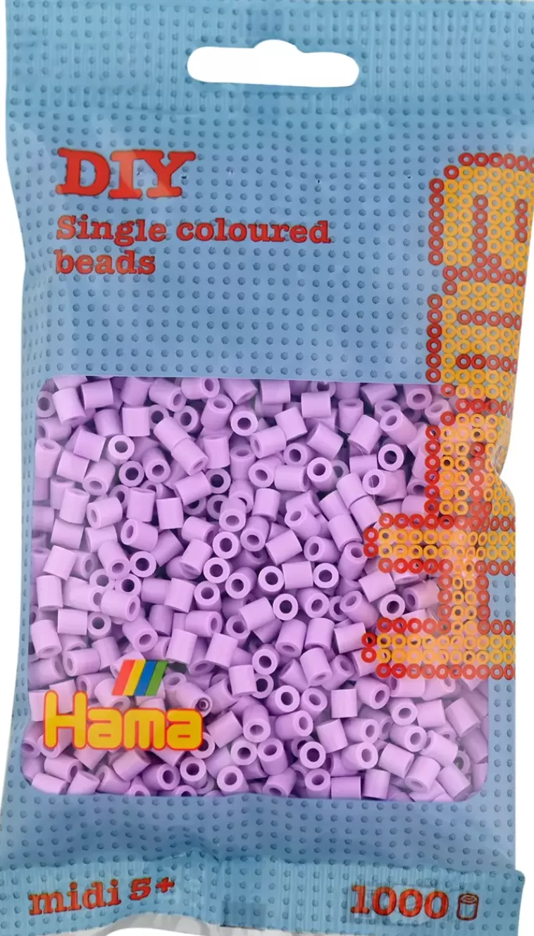 Hama Midi Silityshelmet Pussissa, 1000 Kpl, Pastelli Lila Online