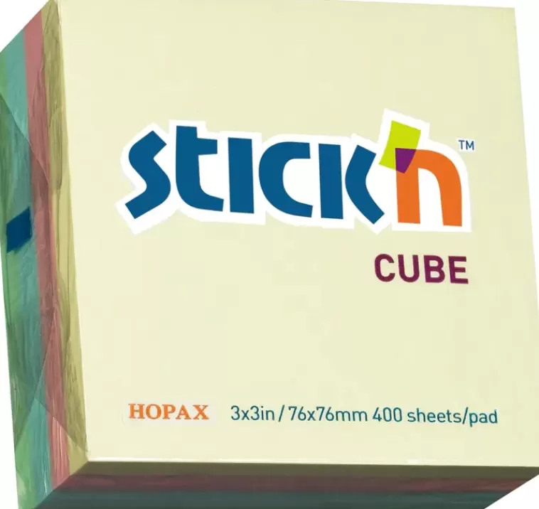 HOPAX Viestilappukuutio Stick'N 4 Varia 76X76Mm 400 Lappua Outlet
