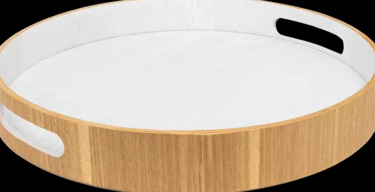 House Puinen Tarjotin 35 Cm Valkoinen Hot
