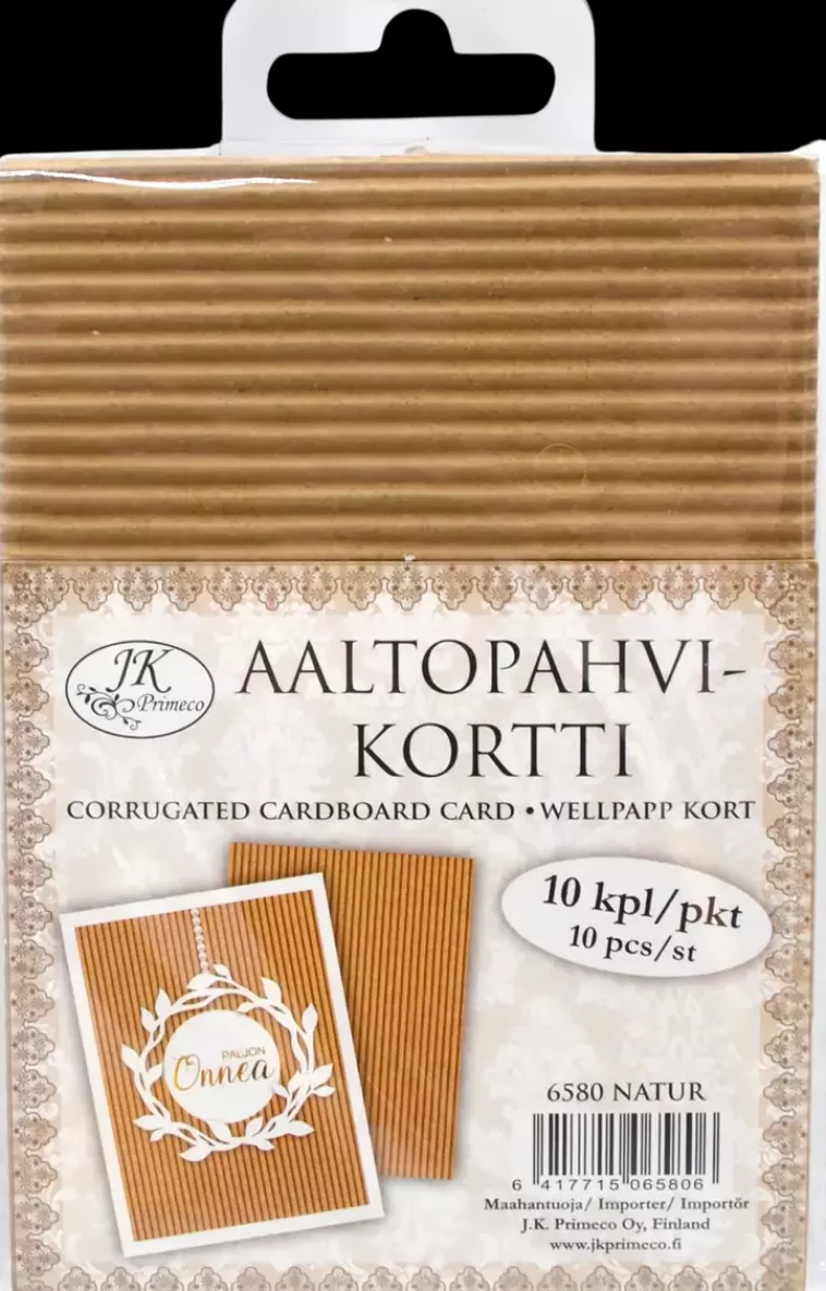 J.K. Primeco Aaltopahvikortti Natur 10 Kpl Hot