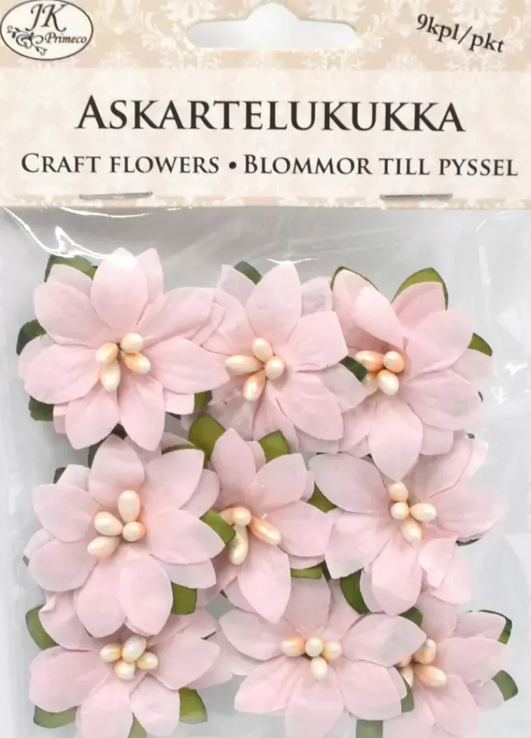 J.K. Primeco Askartelukukka Vaaleanpunainen 9Kpl Sale