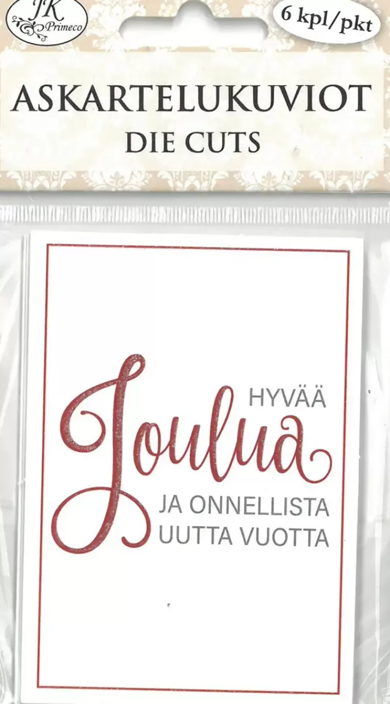 J.K. Primeco Askartelukuvio Jouluteksti Punainen 6 Kpl Sale