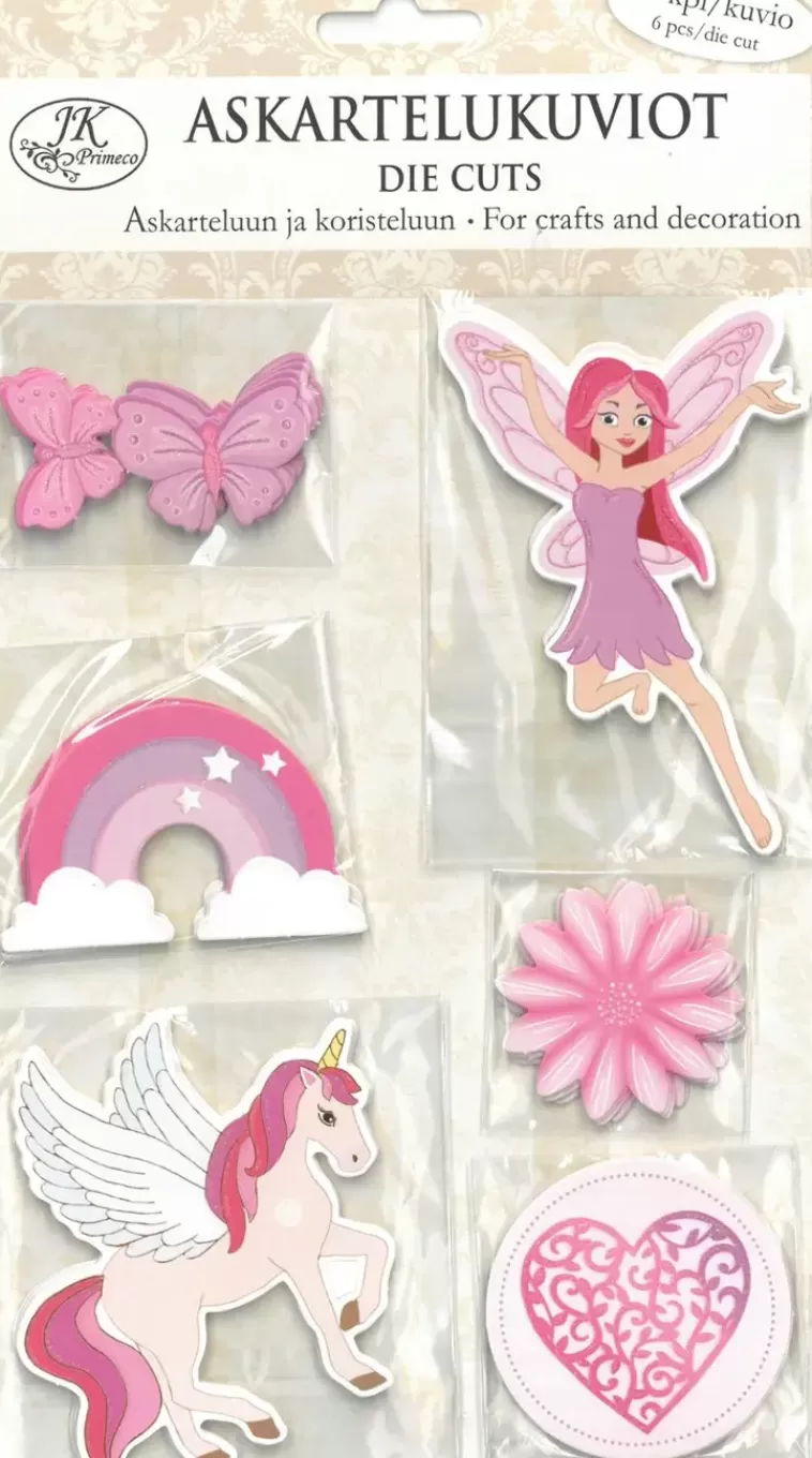 J.K. Primeco Askartelukuviot Liila/Pinkki 6Kpl/Kuvio Best