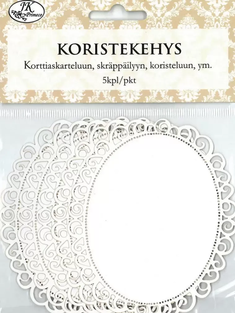 J.K. Primeco Koristekehys Soikea Valkoinen 5Kpl/Pkt Hot