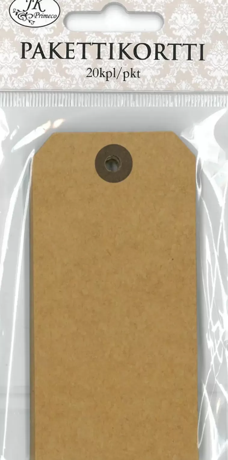 J.K. Primeco Pakettikortti 5 X 10Cm Uusioruskea 20Kpl Best Sale