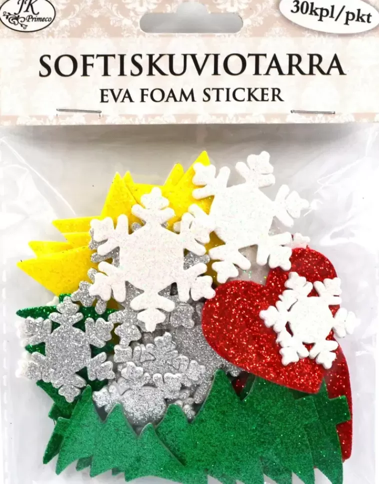 J.K. Primeco Softiskuviotarra Joulu Glitter 30 Kpl New