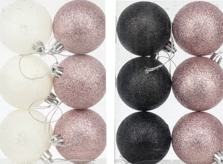 NNX Joulupallo 6 Cm Glitter 6 Kpl New