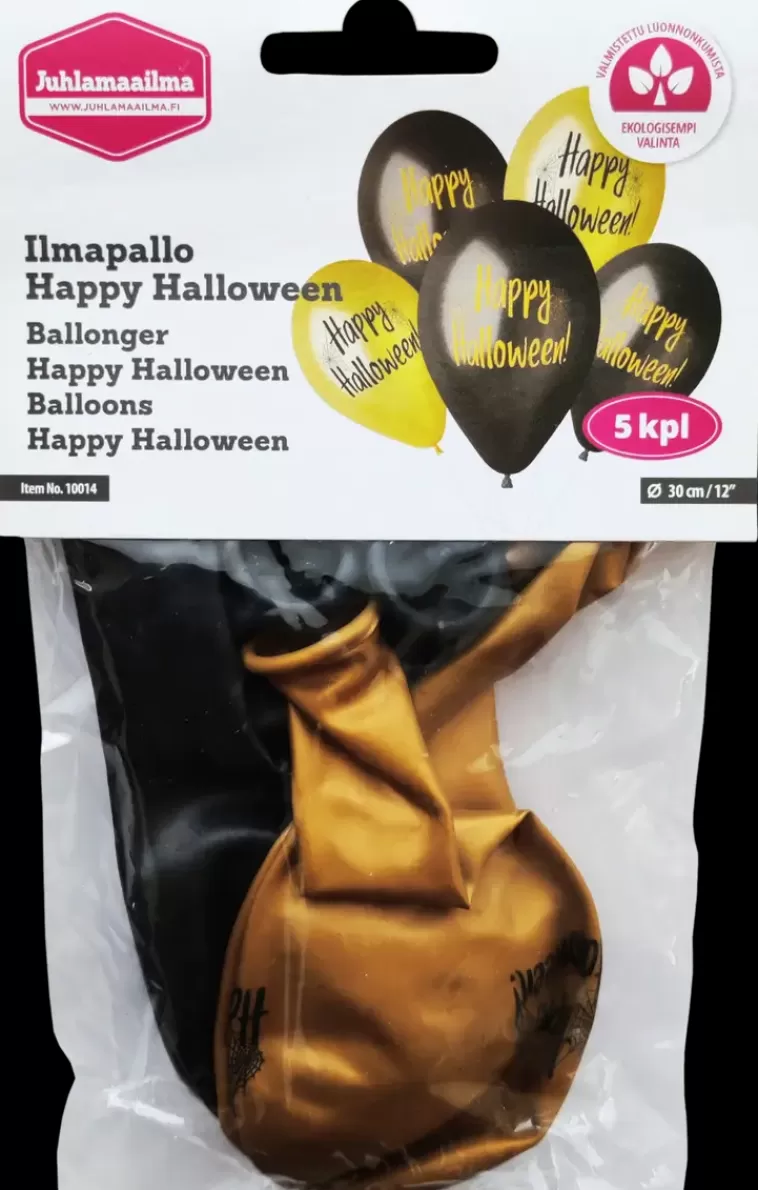 Juhlamaailma Happy Halloween Ilmapallo 30Cm 5Kpl Hot
