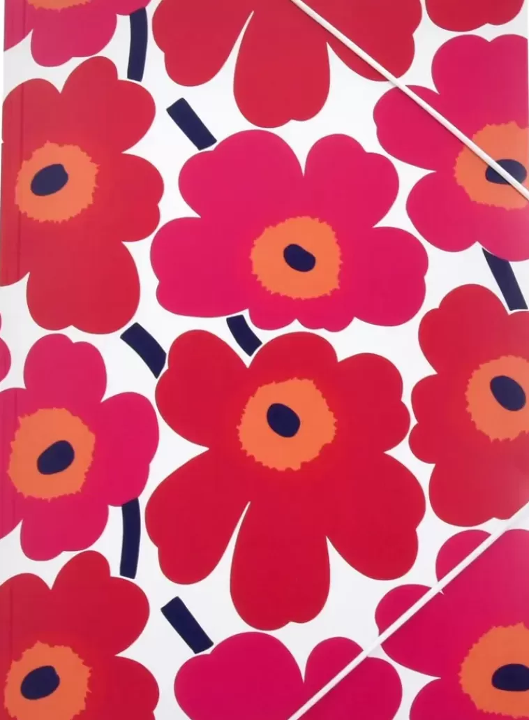 Marimekko Karto Kulmalukkokansio A4 Unikko Punainen Hot