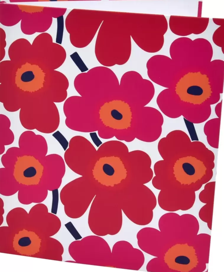 Marimekko Karto Rengaskansio A4/3Cm Unikko Punainen Clearance