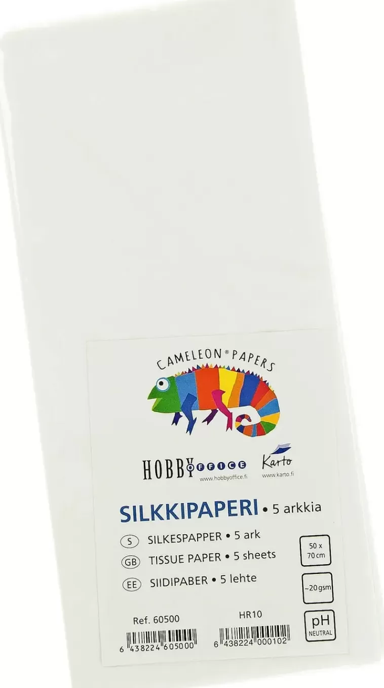 Karto Silkkipaperi Valkoinen 50X70Cm 5Ark/Pkt Shop