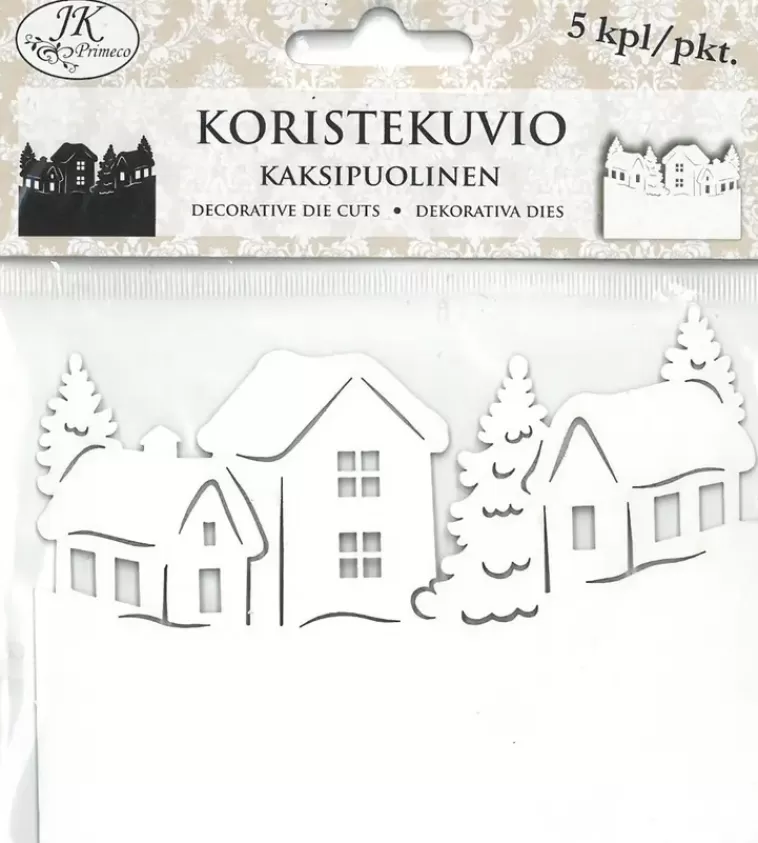 J.K. Primeco Koristekuvio Kyla Mustavalkoinen 5 Kpl/Pkt Fashion