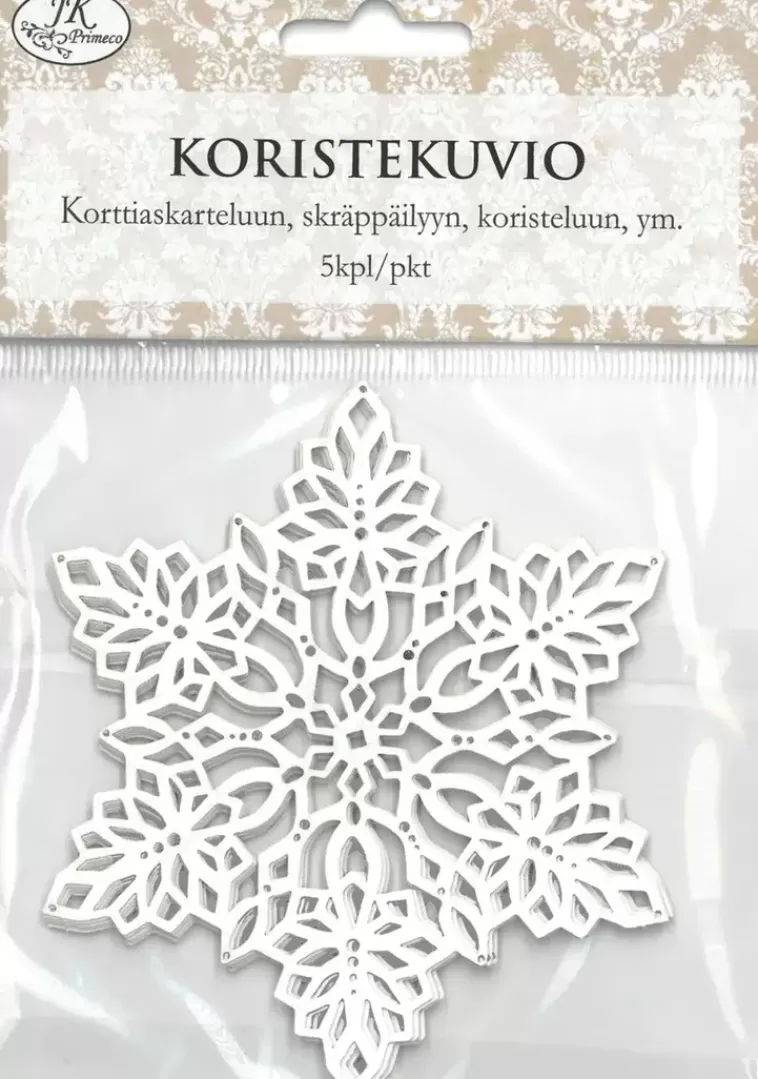 J.K. Primeco Koristekuvio Lumihiutale Valk. 5Kpl/Pkt Cheap