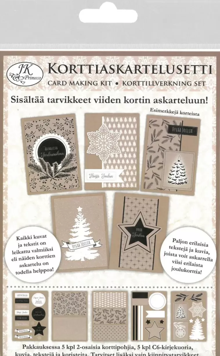 J.K. Primeco Korttiaskartelusetti Joulu Natur 5+5 Cheap
