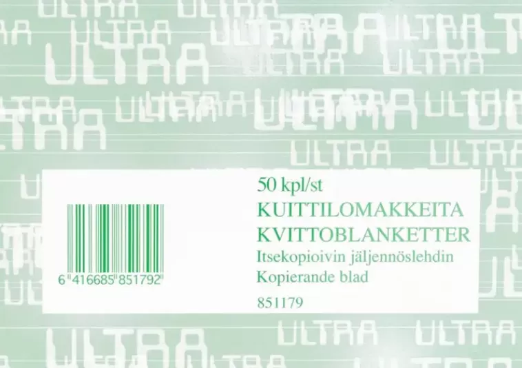 Ei merkkiä Kuitti- Ja Laskulomake A6 Online