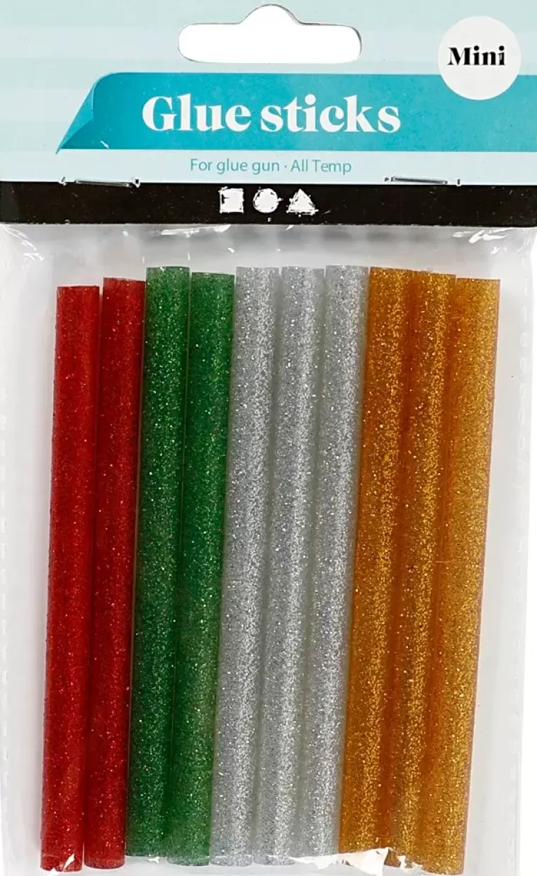 Nellen Liimapatruunat, Halk. 7 Mm, Pit. 10 Cm, Vihrea, Kulta, Hopea, Punainen, 10Kpl Flash Sale