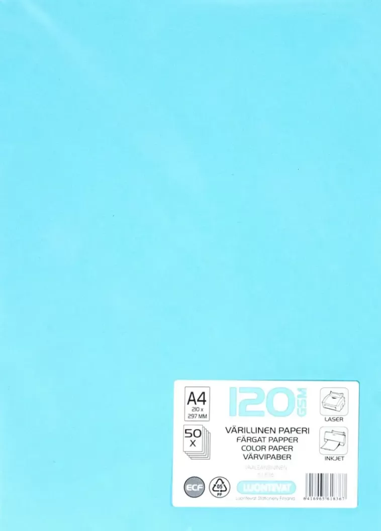 Luontevat A4 50 Kpl Varillinen Tulostuspaperi 120 Gsm Vaaleansininen Flash Sale