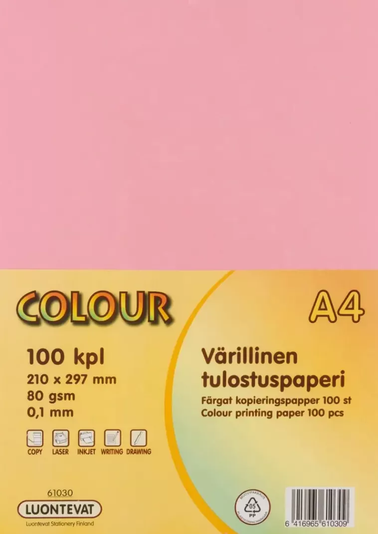 Luontevat Varillinen Tulostuspaperi A4 100Kpl Store