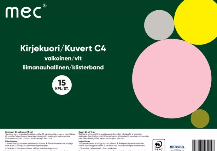 M.E.C Mec Kirjekuori C4 Valkoinen 15Kpl Online