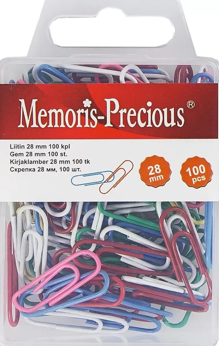 Memoris Precious Paperiliitin 28Mm Varillinen 100Kpl Online