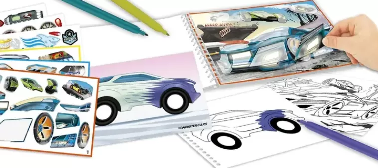 Monster Cars Taskuvarityskirja Flash Sale