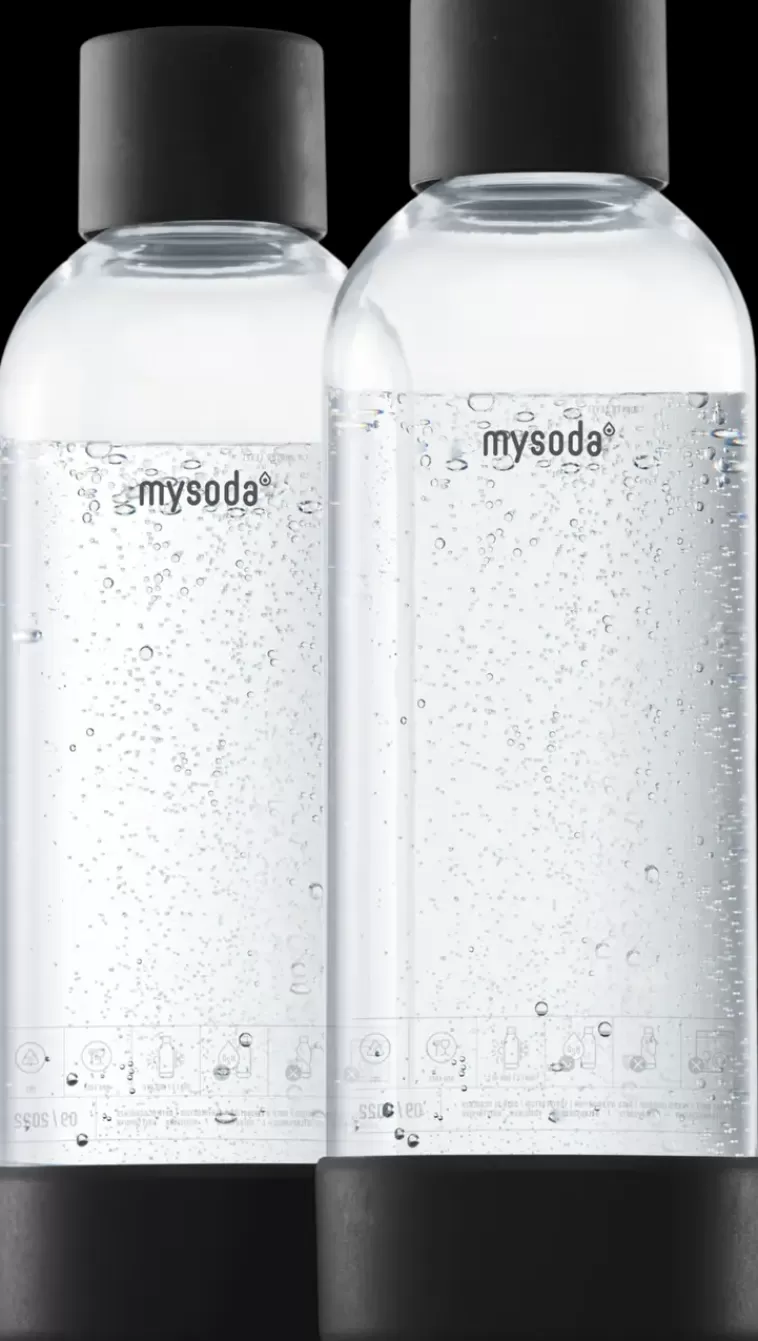 MySoda Black 1L Juomapullo 2-Pack Outlet