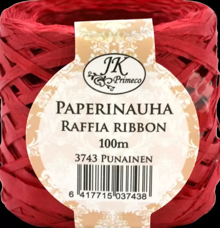 J.K. Primeco Paperinauha Punainen 10Mm X 100M Flash Sale