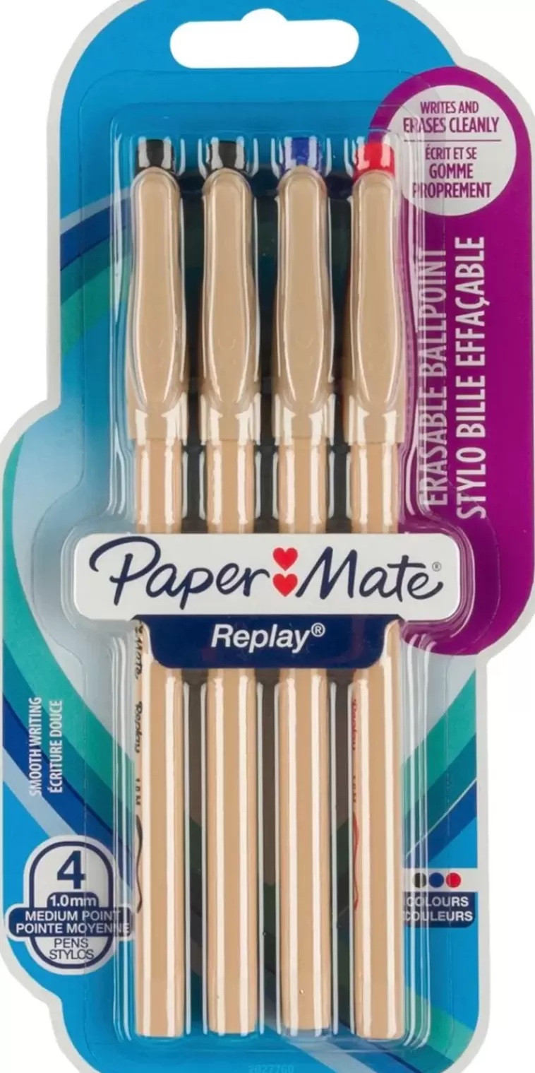 Paper Mate Papermate Pyyhittava Kuulakyna 4Kpl Cheap