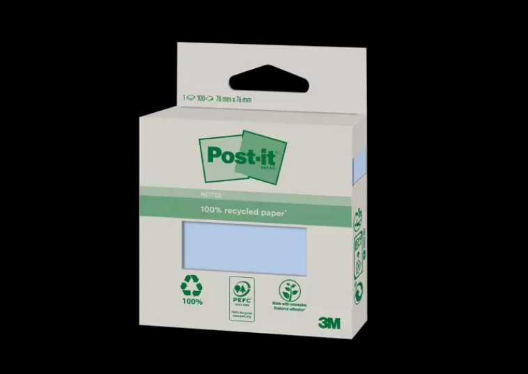 Post-it ® Ekologiset Varilliset Viestilaput 100 Kpl/ Nippu, 76X76Mm, 4 Varia Cheap