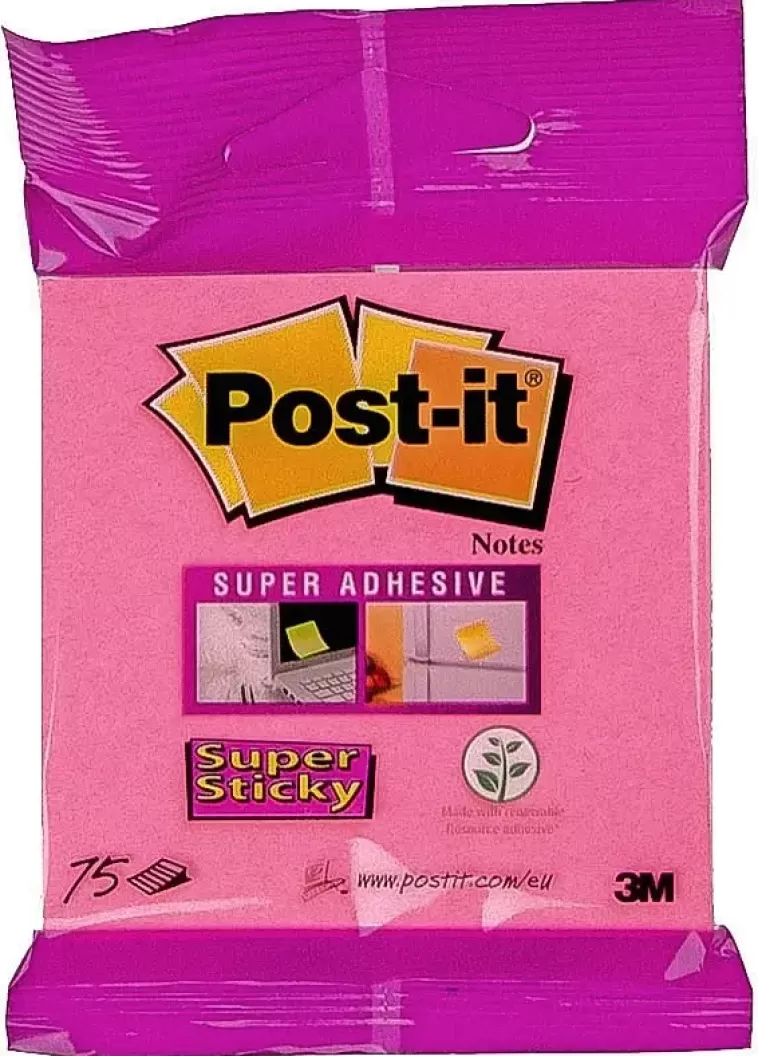 Post-it Super Sticky Viestilaput, Varilajitelma, 76X76Mm, 6820-Ss3 Piikkipakkaus Discount