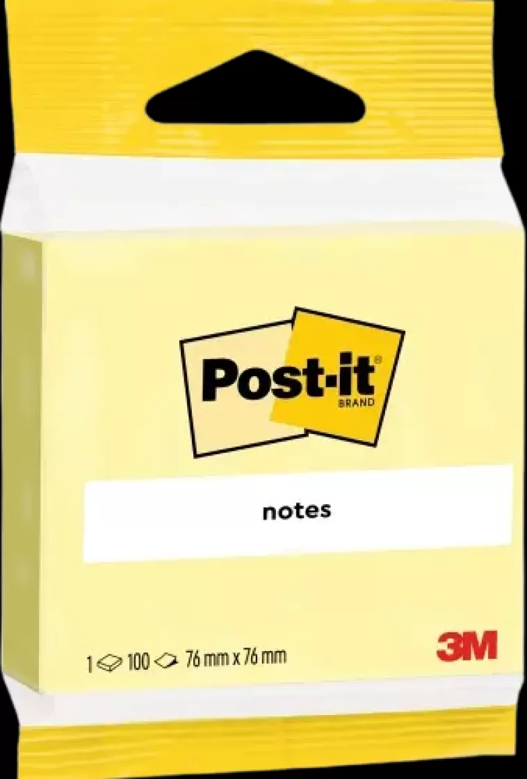 Post-it ® Viestilaput, Canary Yellow, 1 Lehtio, 76 Mm X 76 Mm, Piikkipakattu, 100% Pefc Ch18/0914 Cheap