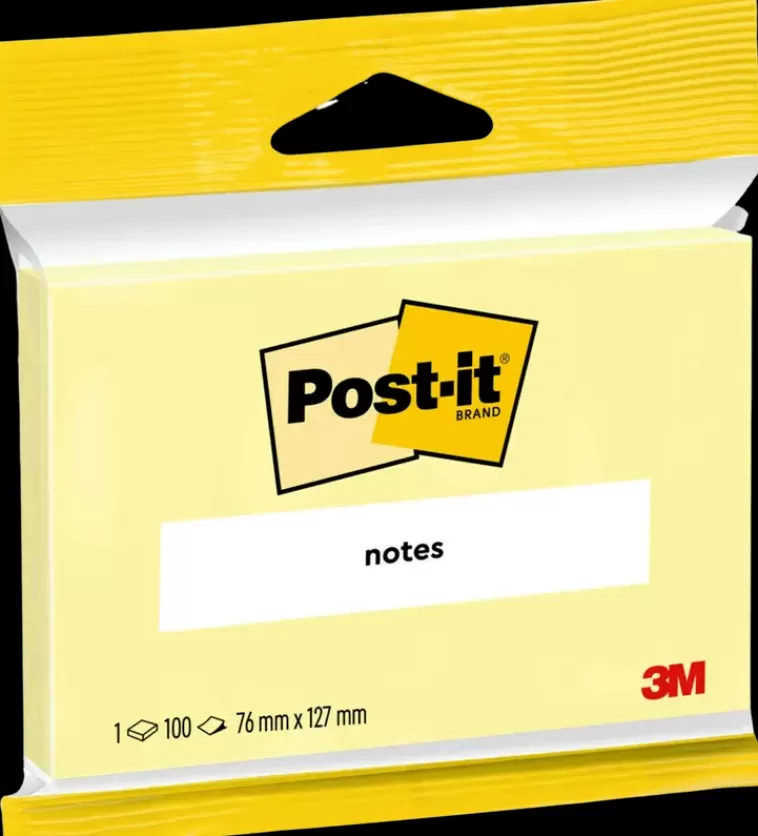 Post-it ® Viestilaput, Canary Yellow, 76 Mm X 127Mm, Piikkipakattu, 100% Pefc Ch18/0914 Best