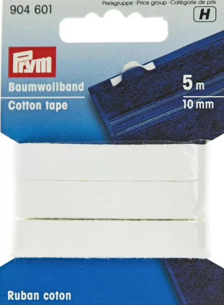 Prym Kanttinauha Puuvilla 10Mm 5M Valkoinen Flash Sale