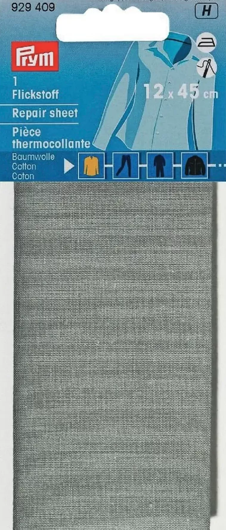 Prym Korjauspaikka Silitettava 12X45Cm Harmaa Fashion