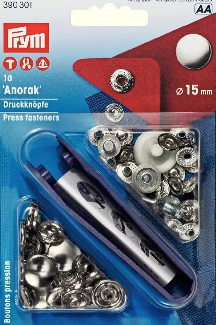 Prym Painonappi 15Mm 10Kpl Hopeanvarinen Outlet