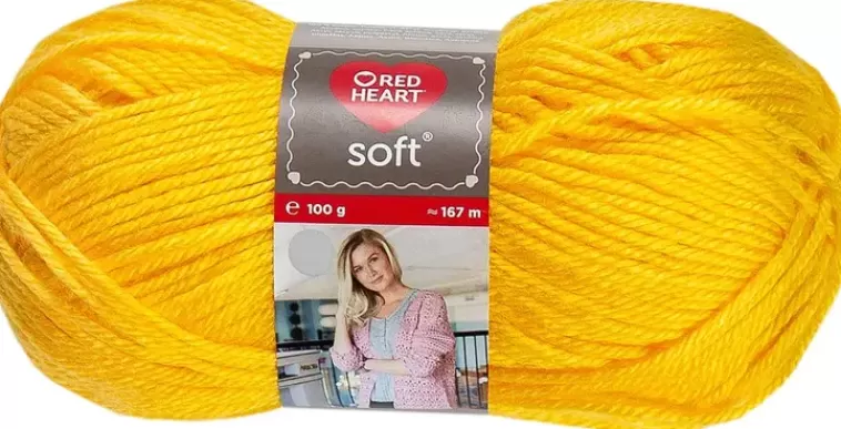 Red Heart Prym Neulelanka Soft Akryyli 100G Keltainen Fashion