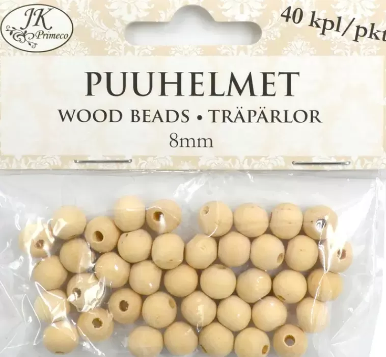 J.K. Primeco Puuhelmet Natur 8Mm 40Kpl/Pkt Cheap